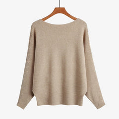 Women’s Halter Neck Batwing Knit Pullover Top – Stretchy Relaxed-Fit Casual Sweater-20