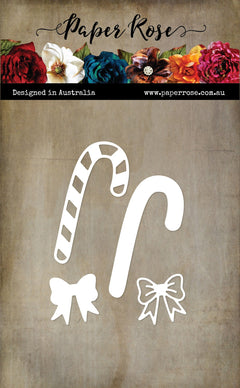 Candy Cane with Bow Add On Small Metal Cutting Die 32496-2