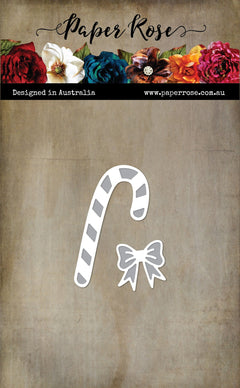 Candy Cane with Bow Add On Small Metal Cutting Die 32496-1