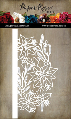 White Christmas Poinsettia Border Die 32568-1