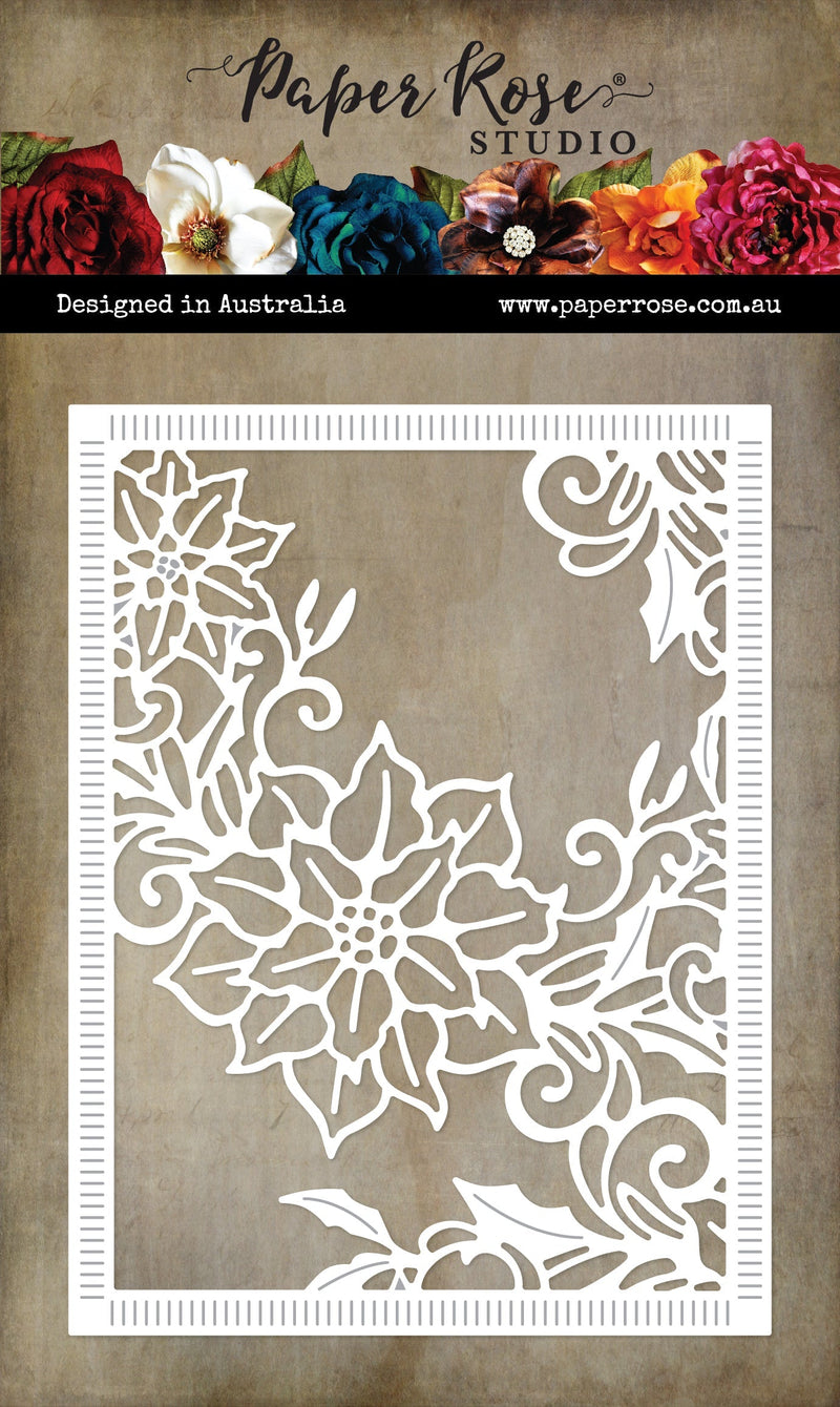 White Christmas Poinsettia Coverplate Die 32571-1