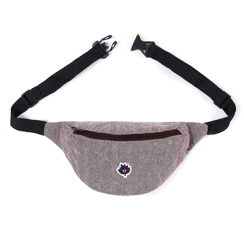 Magenta 'Hibiscus' Waist Bag - White/Maroon-1