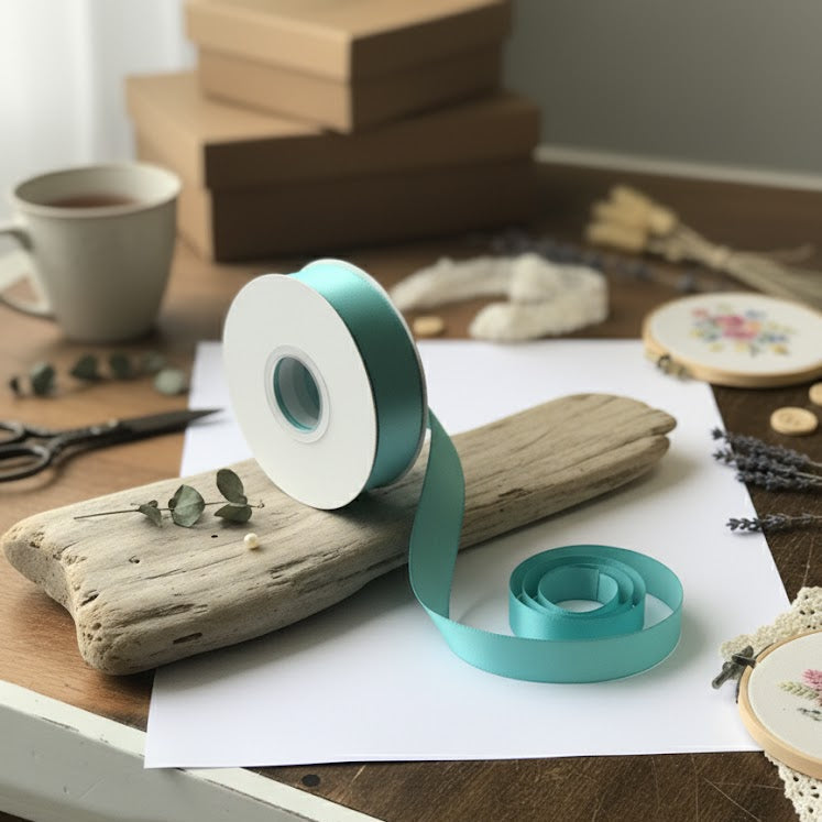 30 Meter Double Face Sea Green #323 Ribbon Roll-1