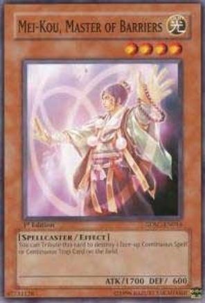 Mei-Kou, Master of Barriers (SDSC-EN016) - Structure Deck: Spellcaster's Command 1st Edition-1