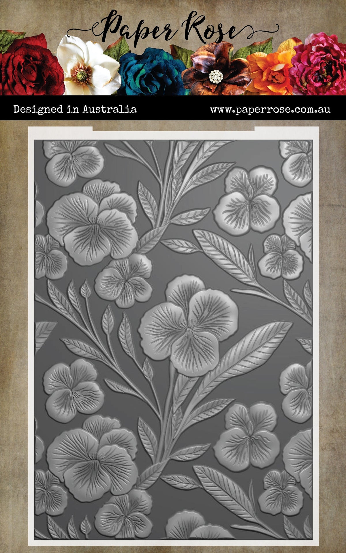 Perfect Pansies 3D Embossing Folder 32946-1