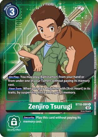 Zenjiro Tsurugi (Box Topper) (BT10-090) - Xros Encounter Foil-1