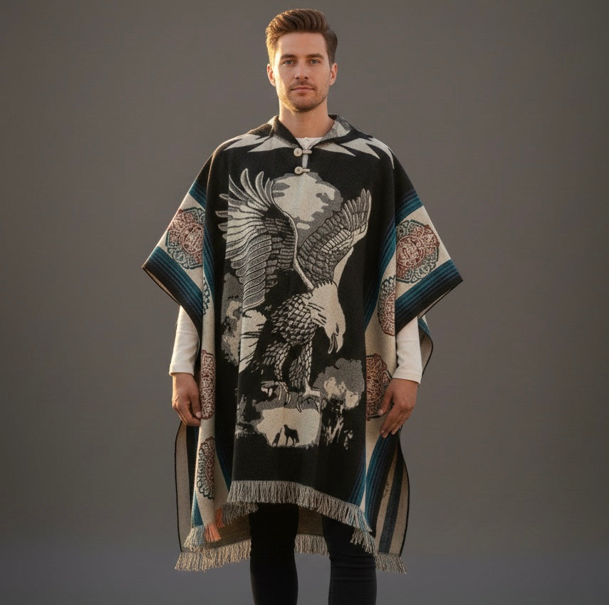 Eagle HandMade Wool Poncho-2