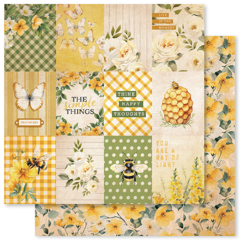 Bees & Butterflies C 12 x 12 Paper (12 pc Bulk Pack) 33546-1
