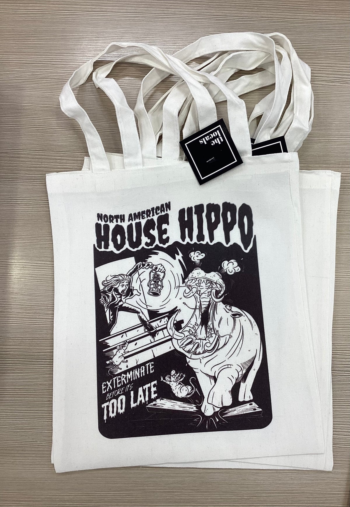 House Hippo Tote Bag-1
