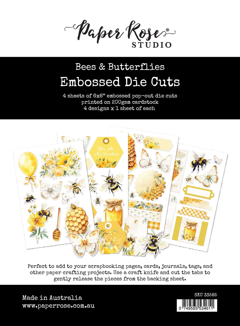 Bees & Butterflies Embossed Die Cuts 33585-1