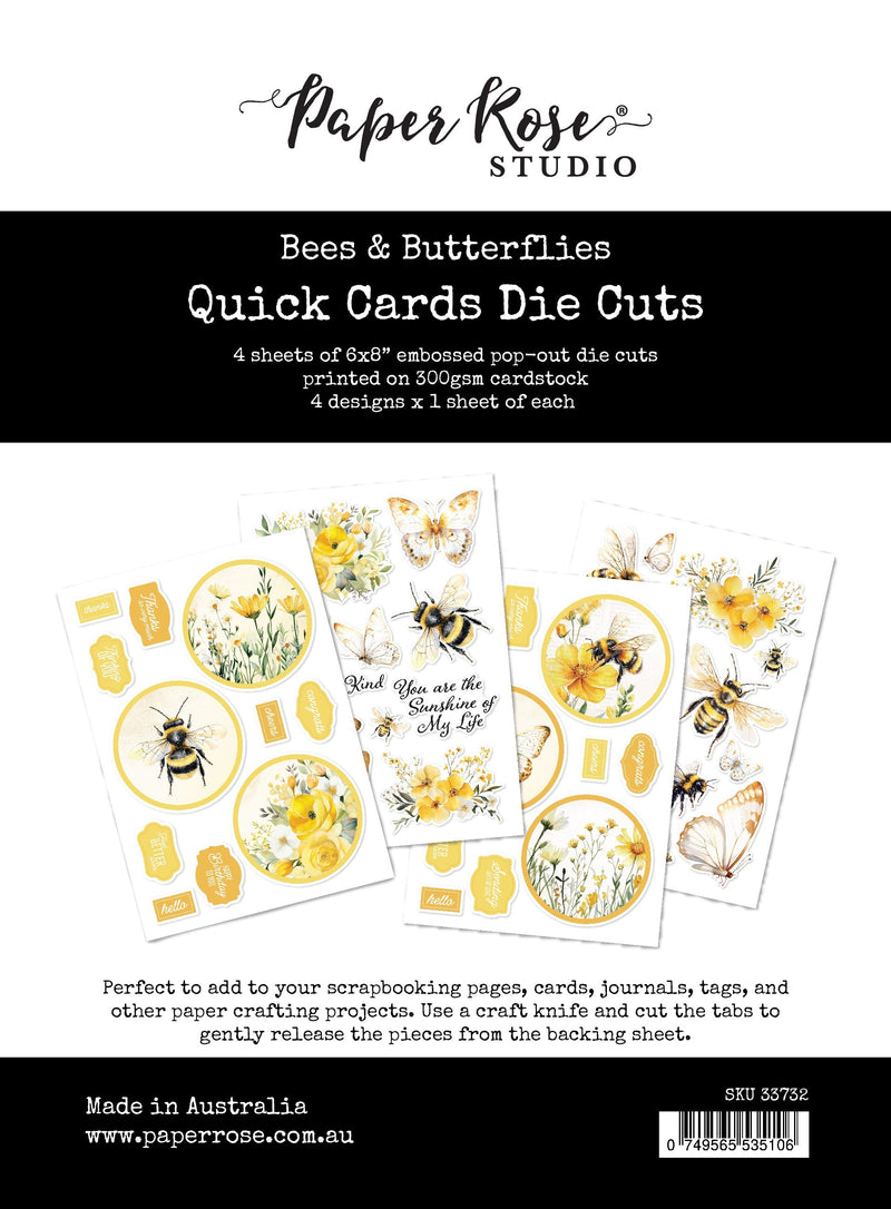 Bees & Butterflies Quick Cards Die Cuts 33732-1