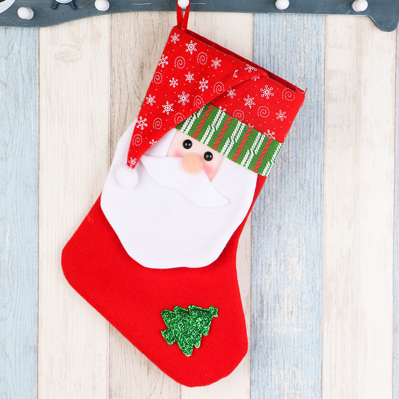 Christmas Gift Bag for Kids, Santa Stocking Sack with Holiday Designs-5