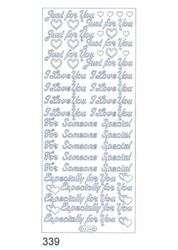 Deco Stickers - Just for you/I love you-1