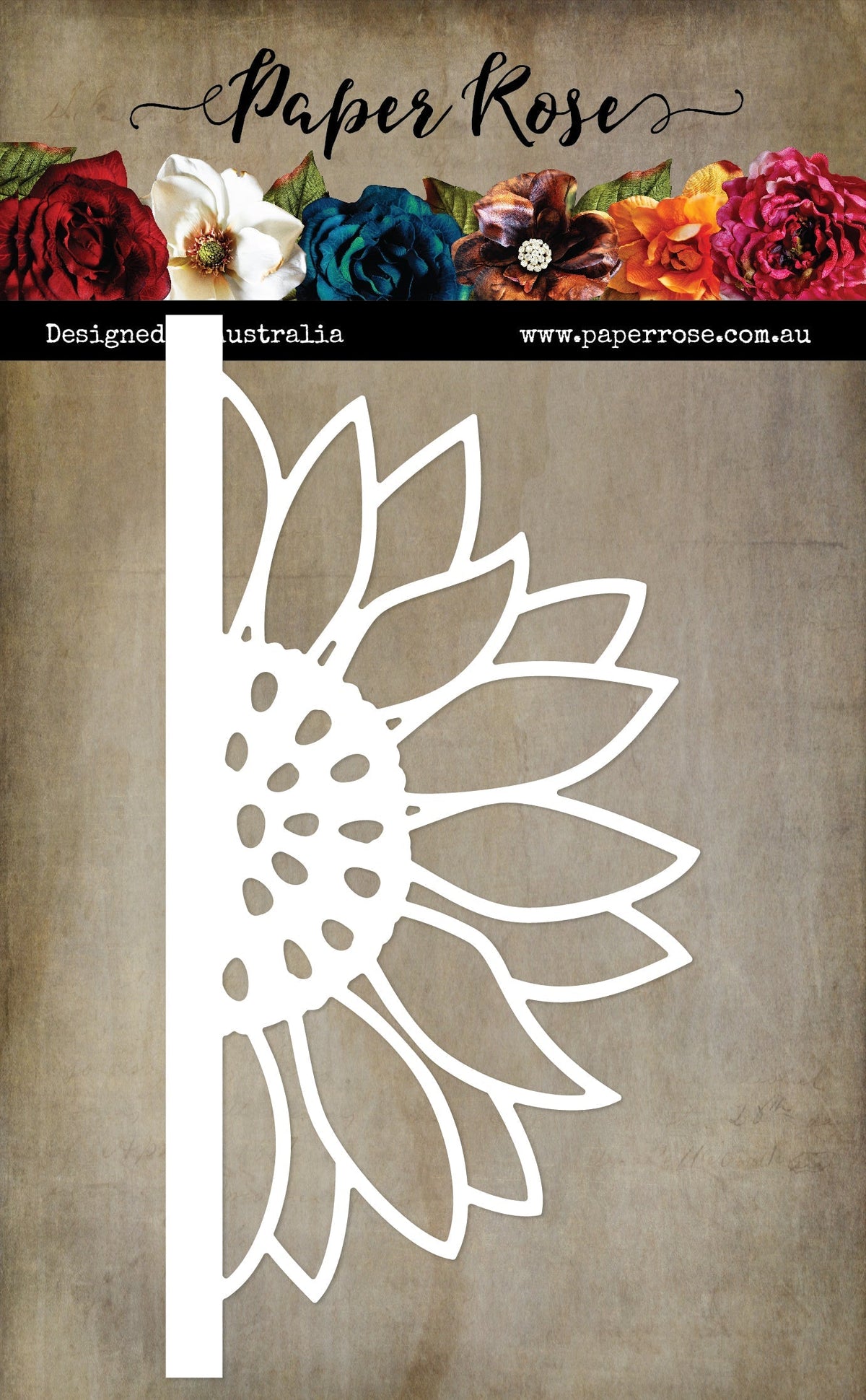 Matrice de découpe métallique bordure tournesol 33909-1