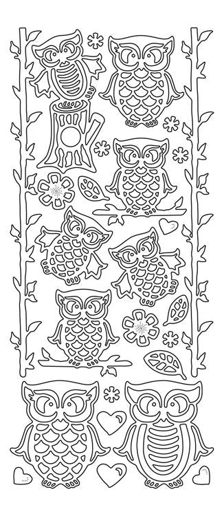 Peel-Off Stickers - Owls & Twigs-1