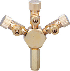 Regulador de flujo de CO2/aire metálico ISTA - 3 vías-1