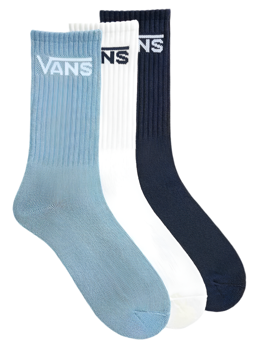 Vans 'Crew' Socks - Blue (3 Pack)-1