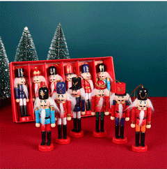 Christmas Nutcracker Soldier 6-piece Set Nutcracker Ornaments-7