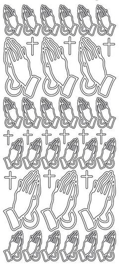 Peel-Off Stickers - Praying Hands-1