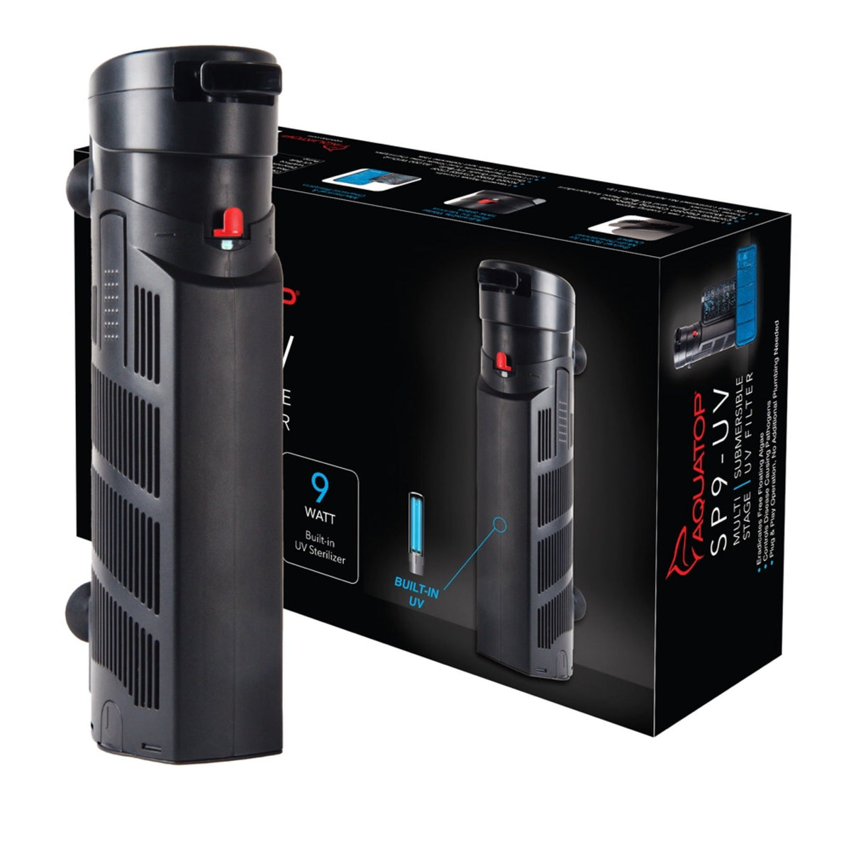 Aquatop SP9-UV 264 GPH Internal Filter with 9 Watt UV Sterilization-1