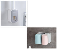 Wall Mounted Automatic Toothpaste Holder Bathroom Accessories Set Dispenser-16