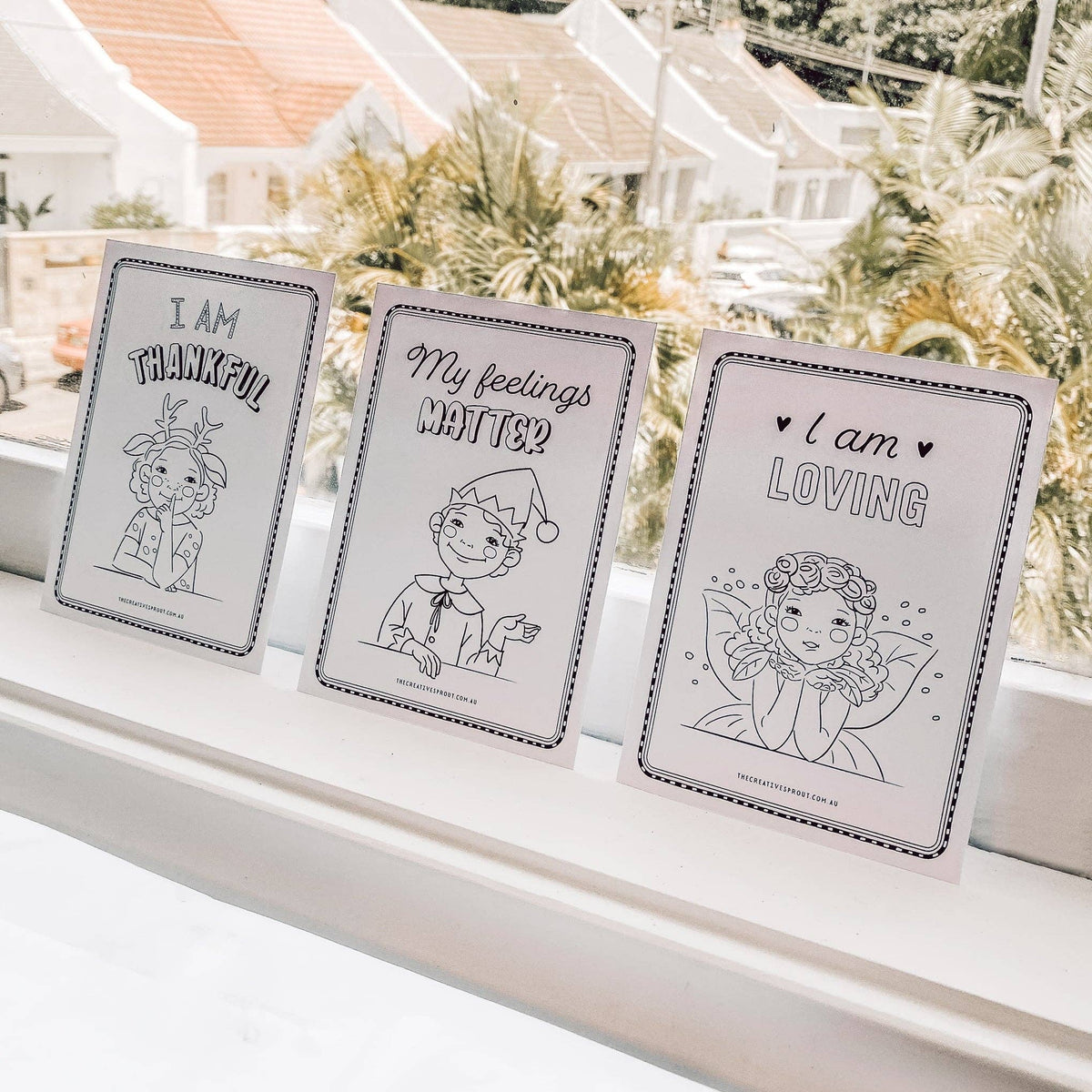 The Creative Sprout - Affirmation Colouring Pages – Mindfulness Activity - Ages 4+-7