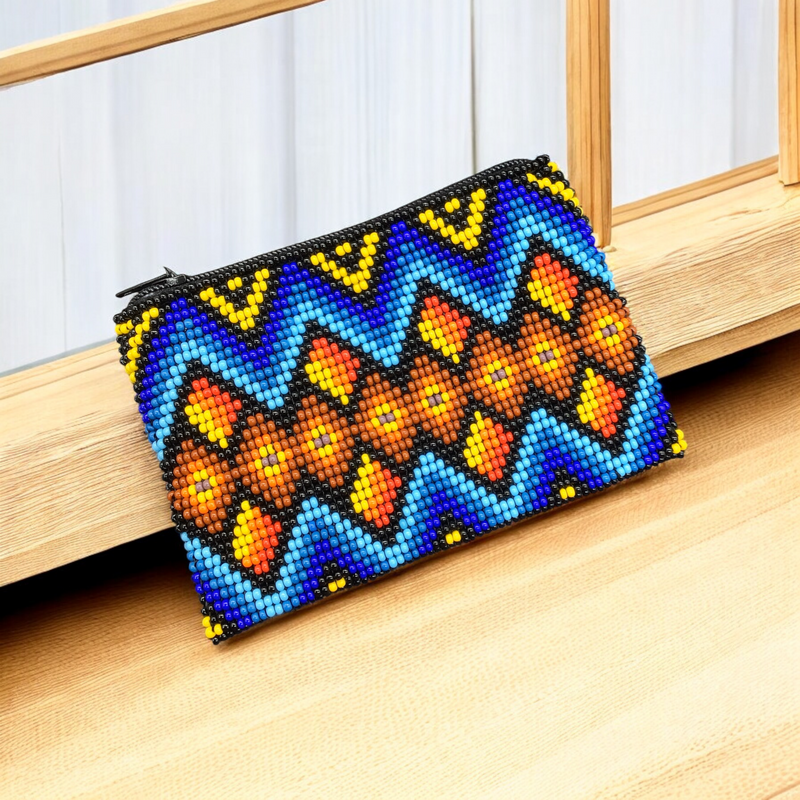 Geometric Beaded coin purse-1