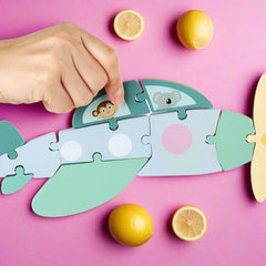 KiddieKickz - Wooden 3D Puzzle Building Toy: Airplane - Ages 2+-2