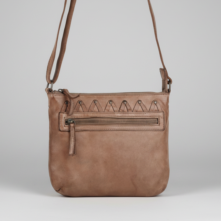 MET V Stitch Crossbody Leather Bag-12