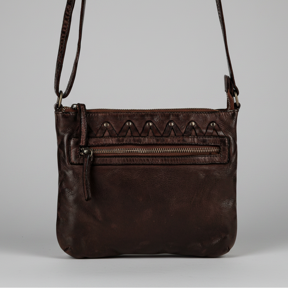 MET V Stitch Crossbody Leather Bag-9