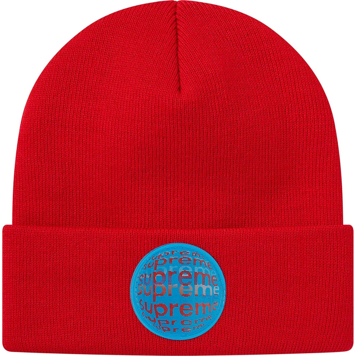 Supreme 'Lenticular' Patch Beanie - Red-1