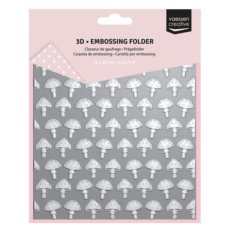 Vaessen Creative • Embossing Folder Mushrooms 5.9x5.9in 1pcs-1