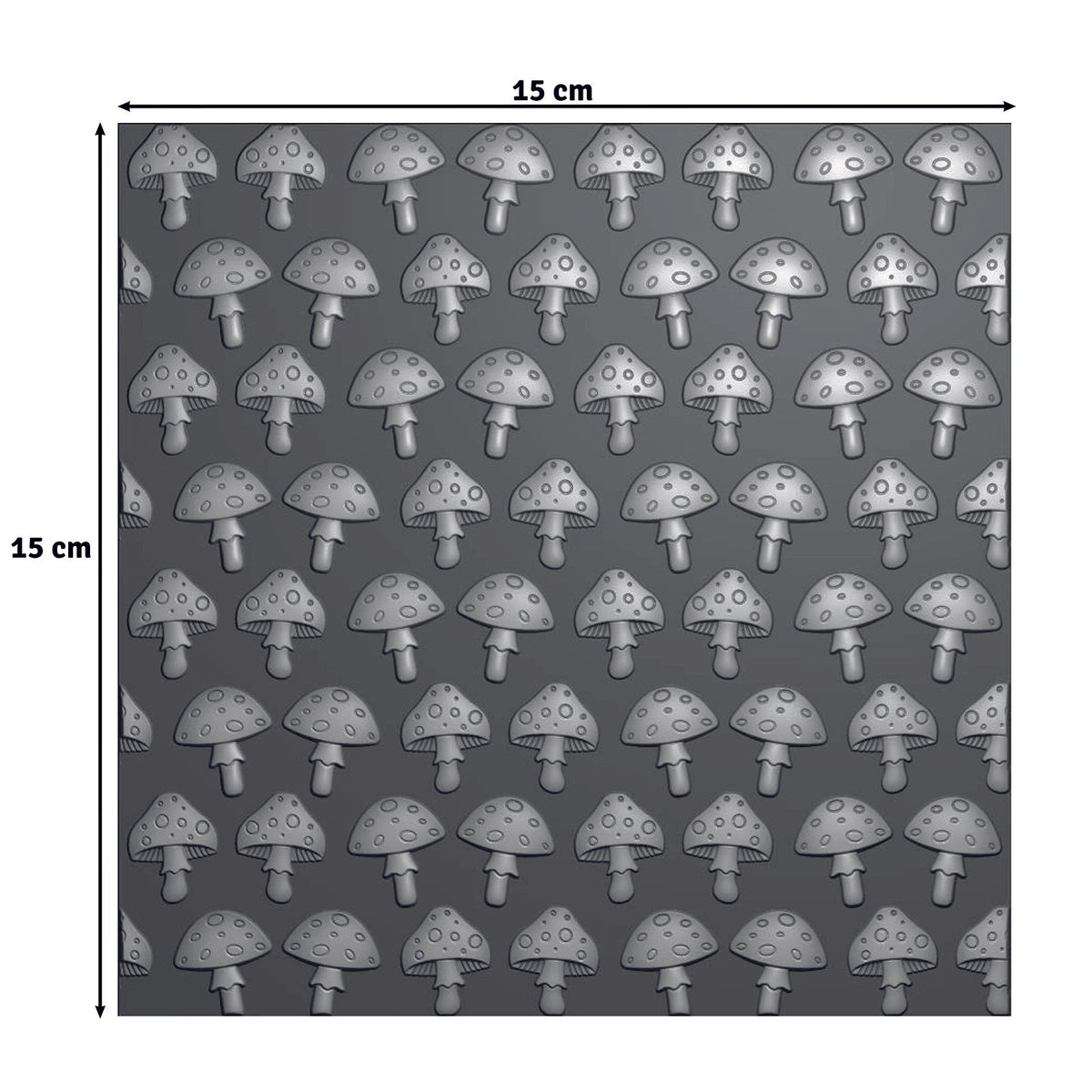 Vaessen Creative • Embossing Folder Mushrooms 5.9x5.9in 1pcs-3