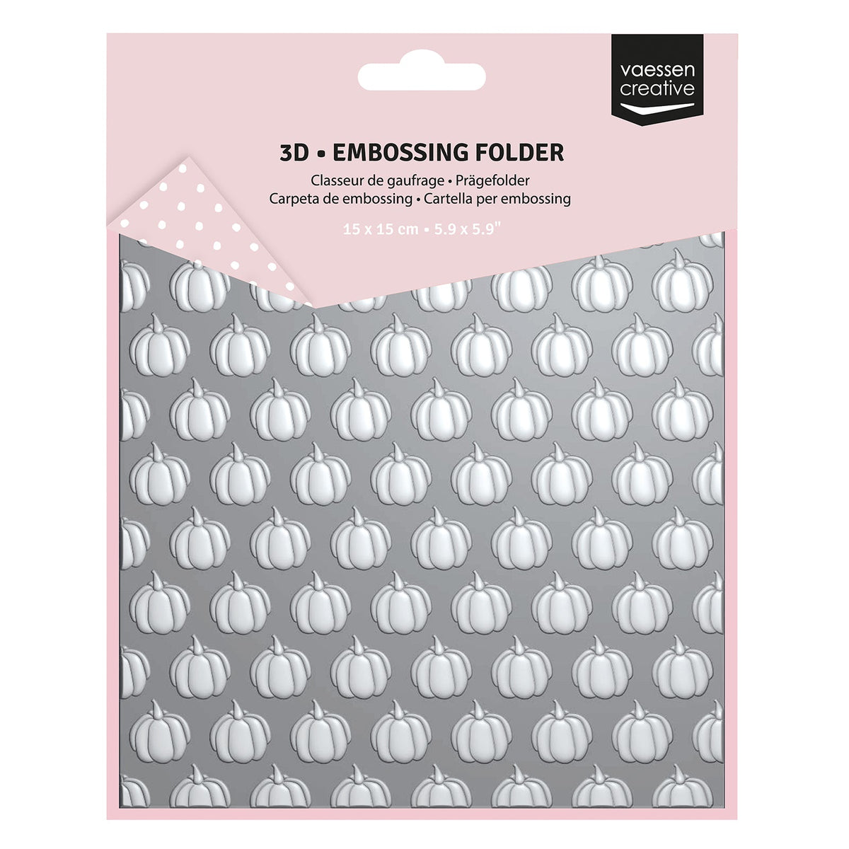 Vaessen Creative • Carpeta de relieve Calabazas 15x15cm 1ud