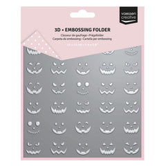 Vaessen Creative • Embossing Folder Pumkin Faces 5.9x5.9in 1pcs-1
