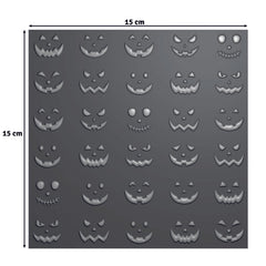 Vaessen Creative • Embossing Folder Pumkin Faces 5.9x5.9in 1pcs-2
