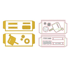 Vaessen Creative • Cutting + Embossing Die Set Postal Panda Pockets-3