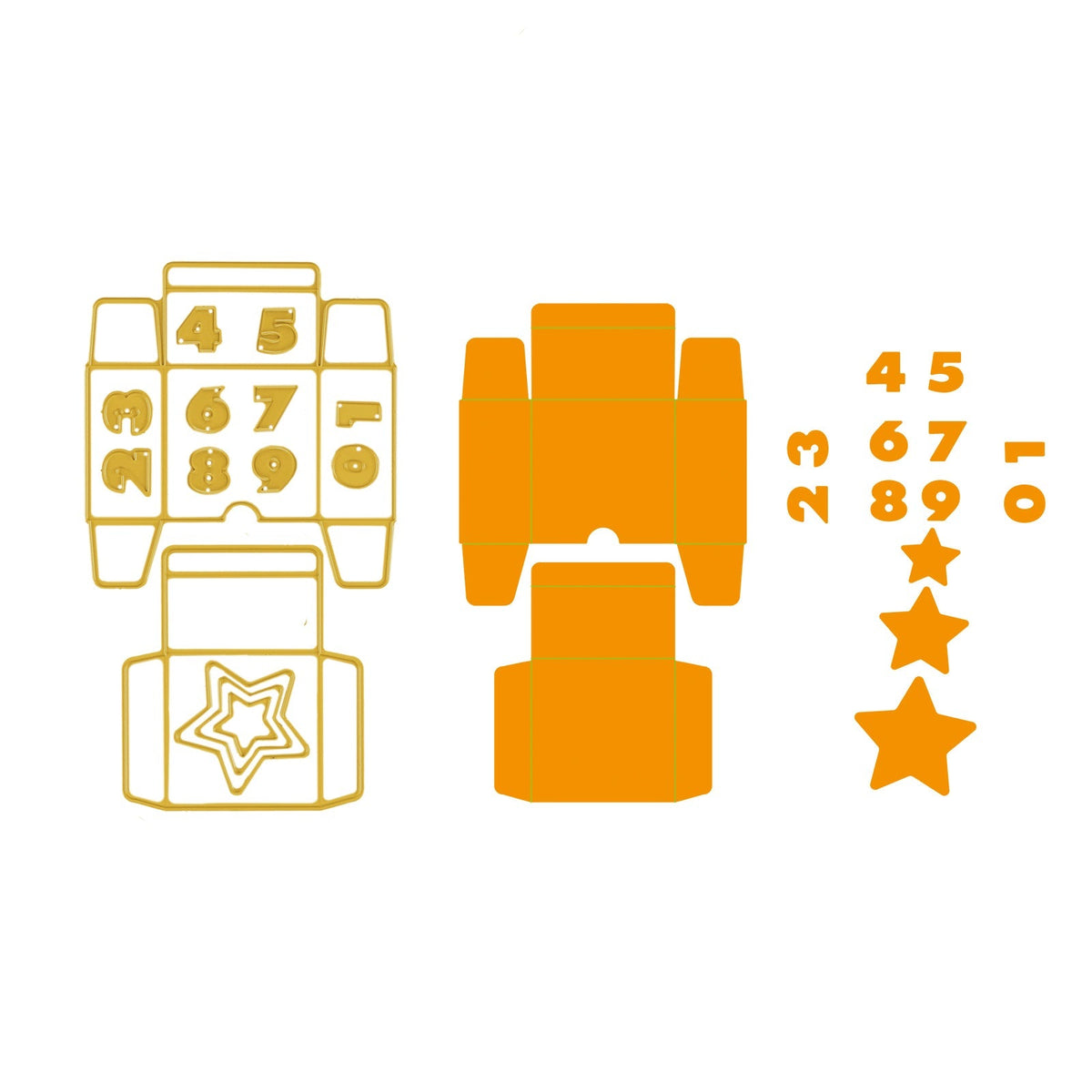 Vaessen Creative • Cutting Die Set Adventcalendar Box-4