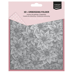 Vaessen Creative • 3D Embossing Folder Christmas Rose 15x15cm-1