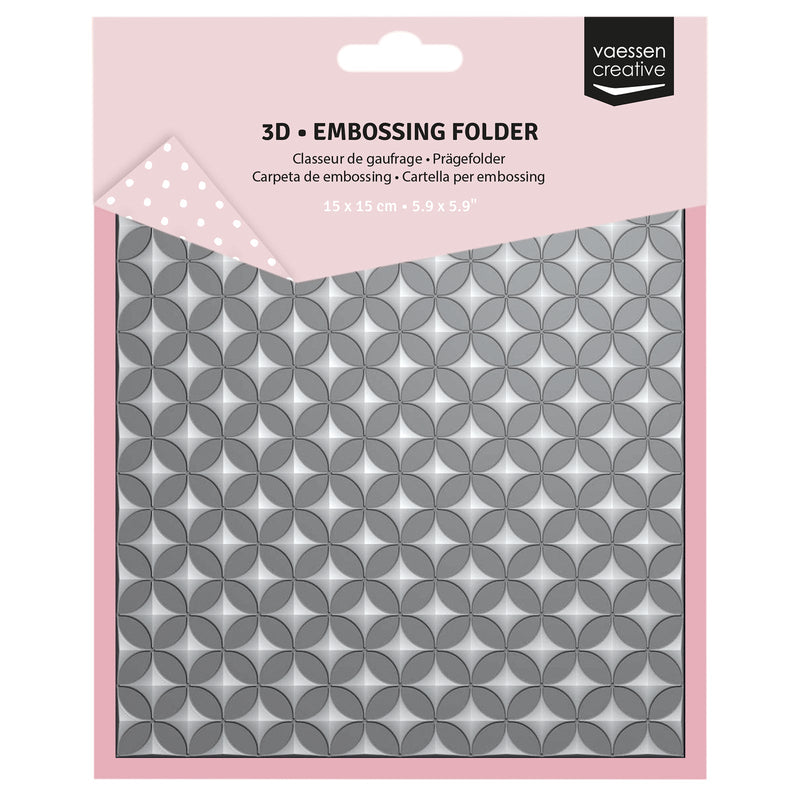 Vaessen Creative • 3D Embossing Folder Graphic Stars 15x15cm-1