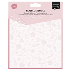 Vaessen Creative • Layered Stencils Flowers 15x15cm-1