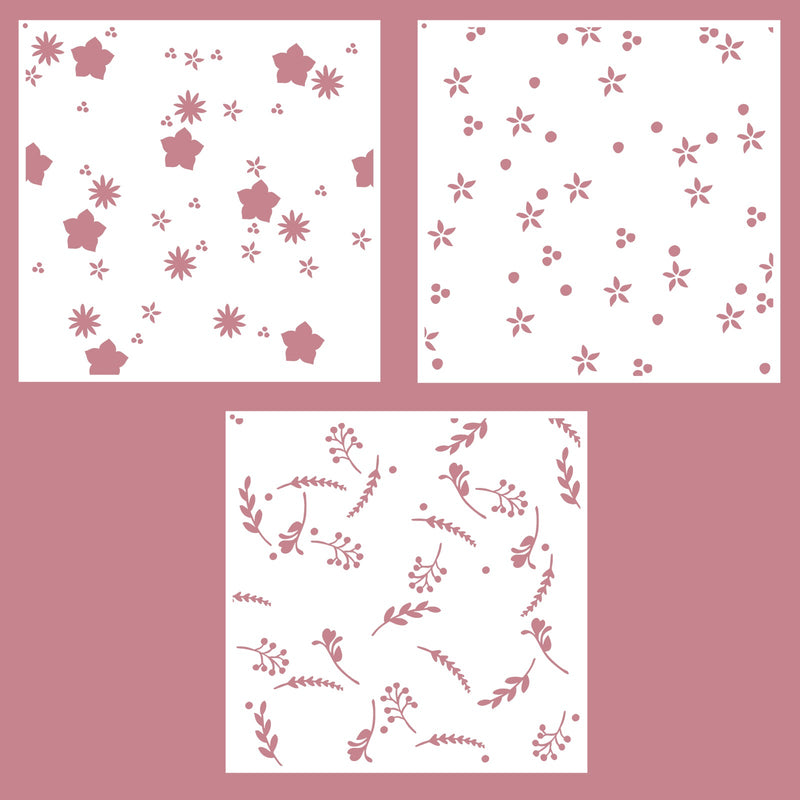 Vaessen Creative • Layered Stencils Flowers 15x15cm-3