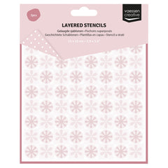 Vaessen Creative • Layered Stencils Checked Pattern 15x15cm-1