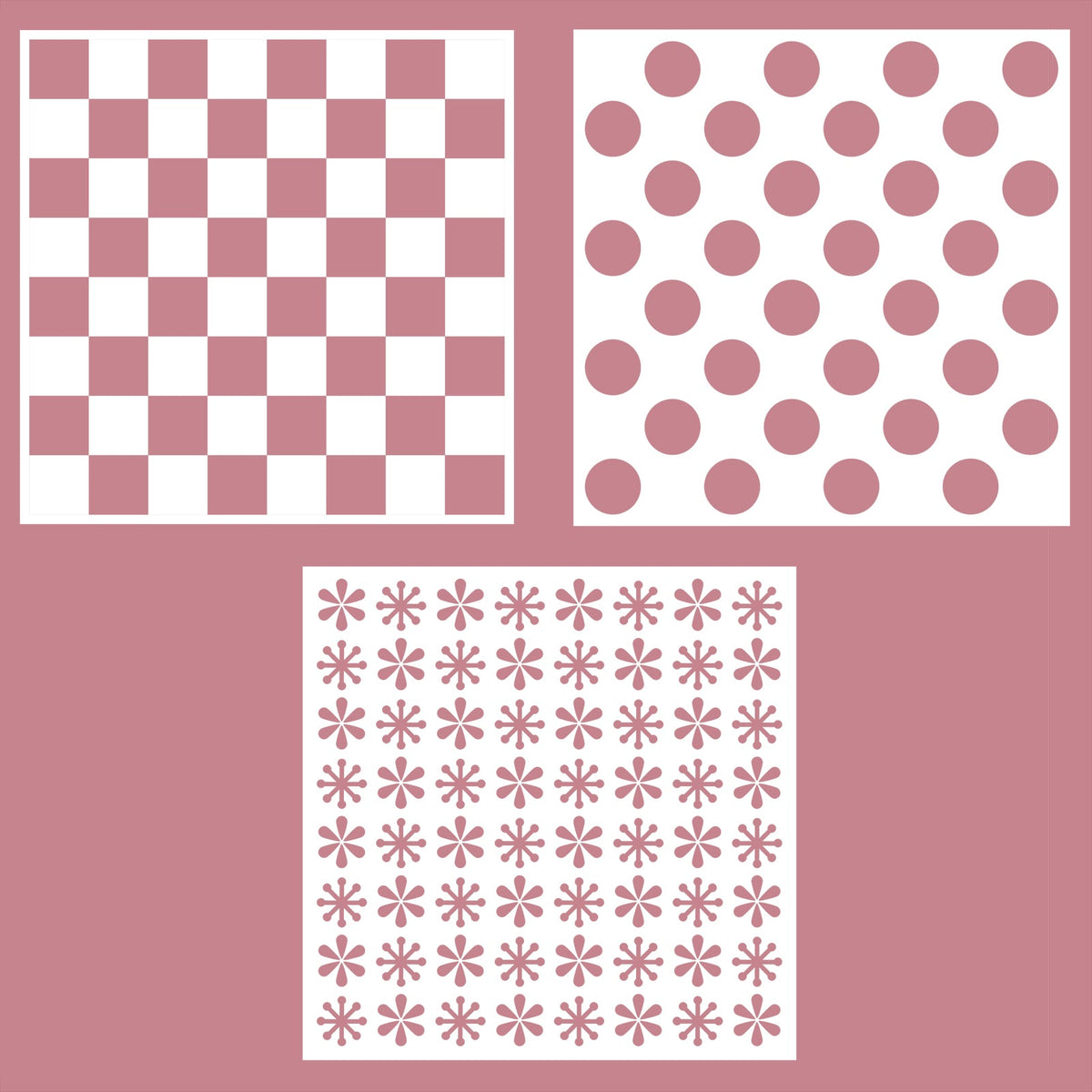 Vaessen Creative • Layered Stencils Checked Pattern 15x15cm-2