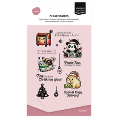 Vaessen Creative • Sellos transparentes Panda Claus-1
