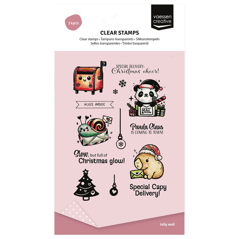 Vaessen Creative • Sellos transparentes Panda Claus-1
