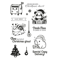 Vaessen Creative • Sellos transparentes Panda Claus-2