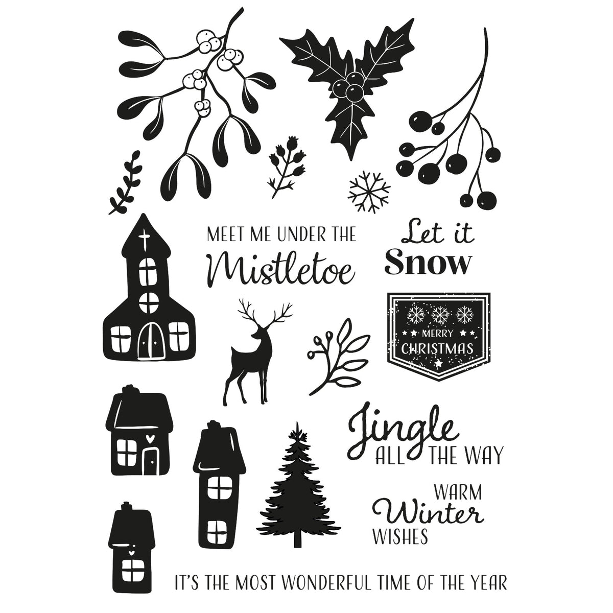 Vaessen Creative • Clear Stamps Mistletoe-2