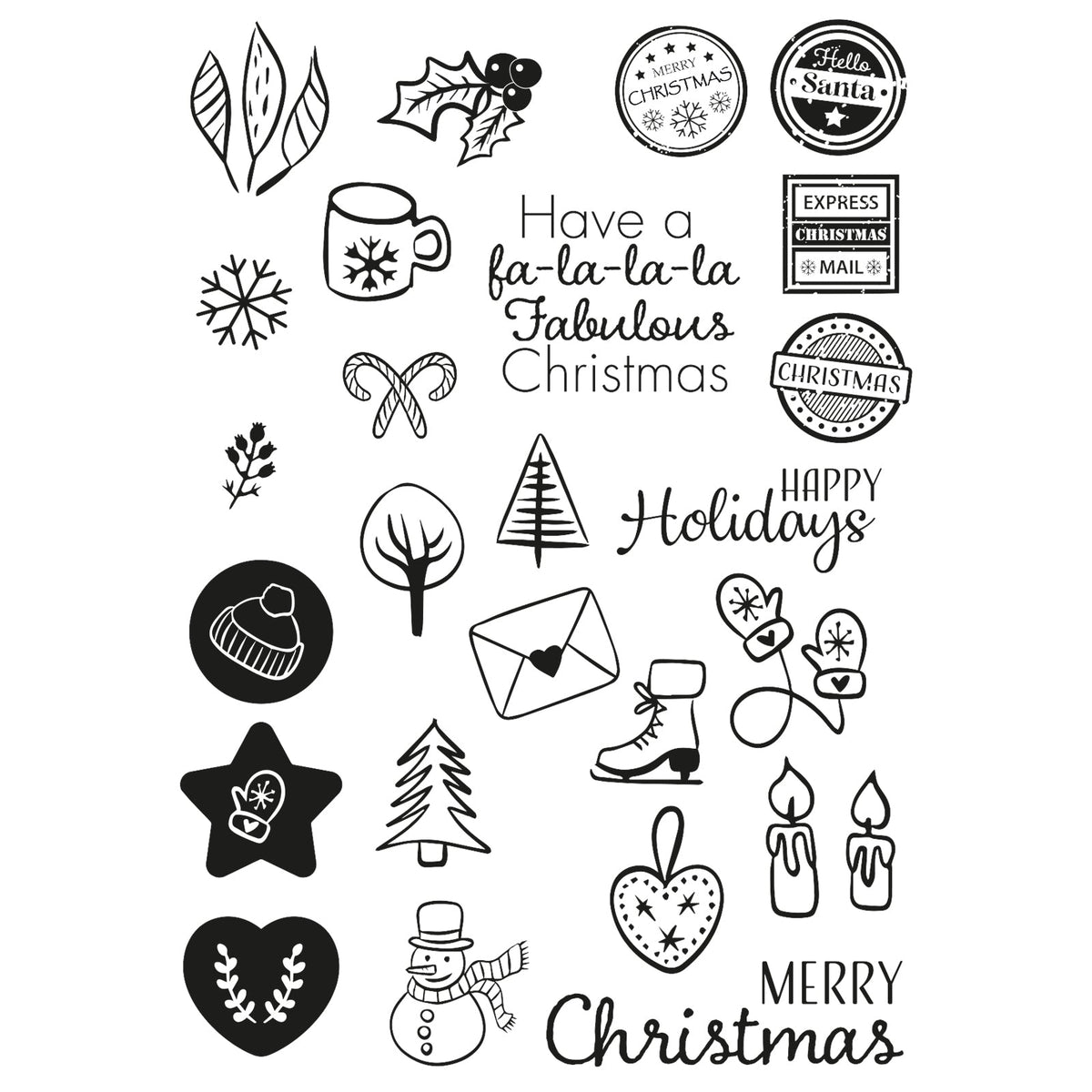 Vaessen Creative • Clear Stamps Falala Christmas-2