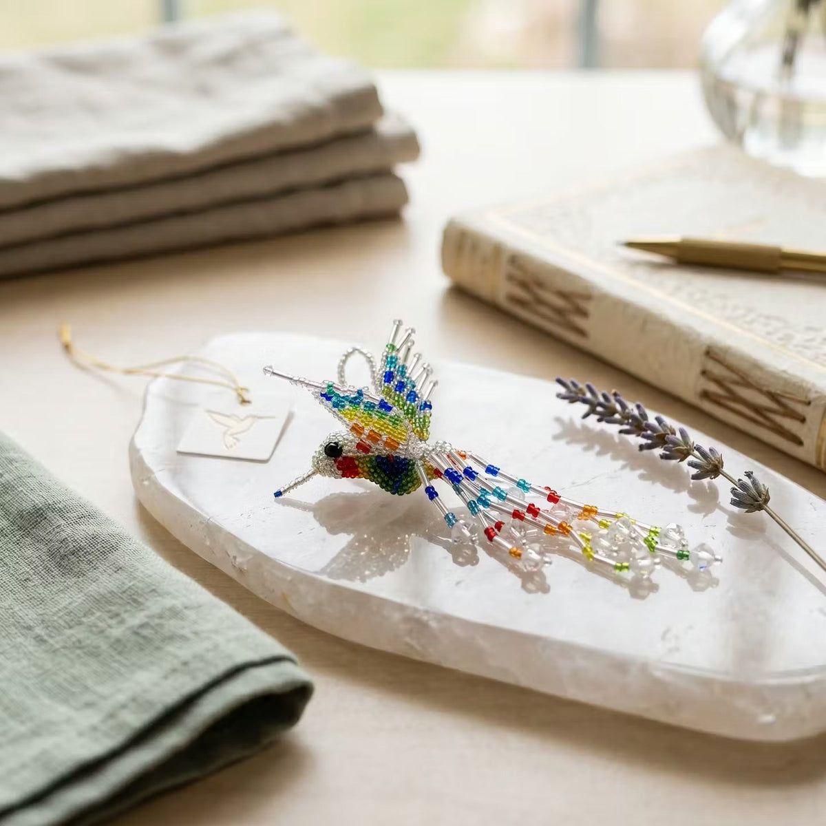 Silver Beaded Humming Bird-3